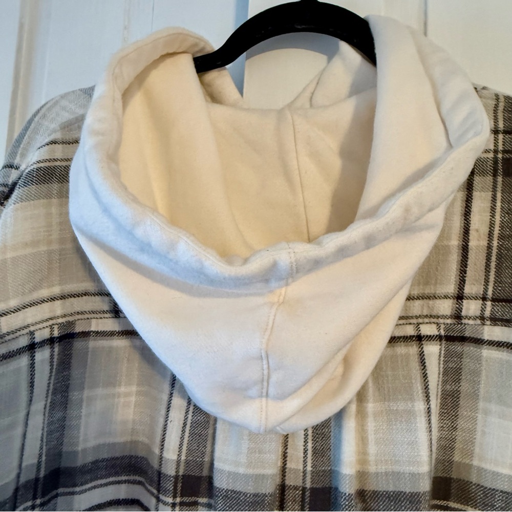 American Eagle Outfitters Hooded Plaid Flannel - XL - Picture 5 of 6